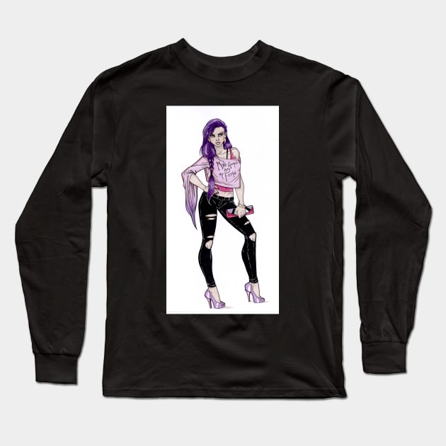 Fashionista Psylocke Long Sleeve T-Shirt by Crimzonartz